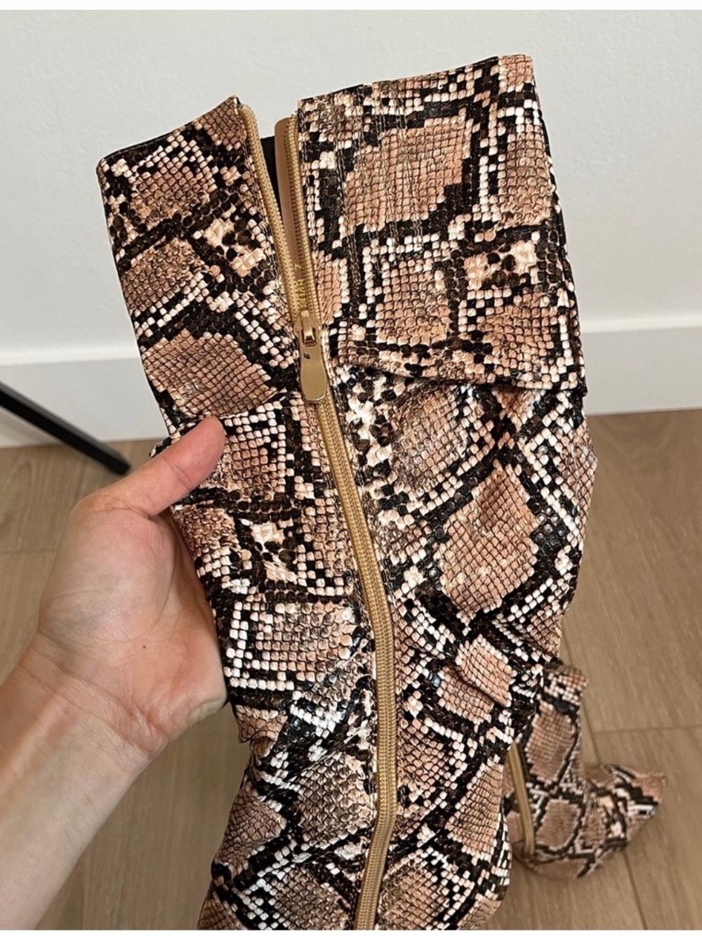 Brown Python Color Boots - Picture 6 of 12